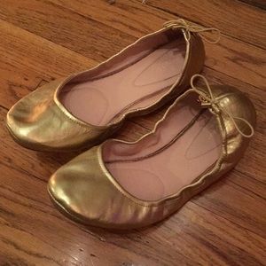 Kate Spade Size 11 Gold Ballet Flats